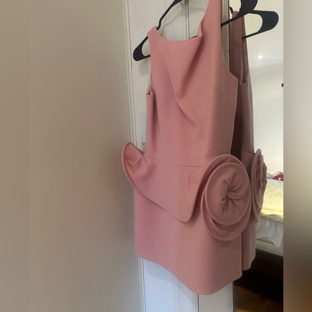 Magda Butrym Elegant Pink Dress with Floral Accents